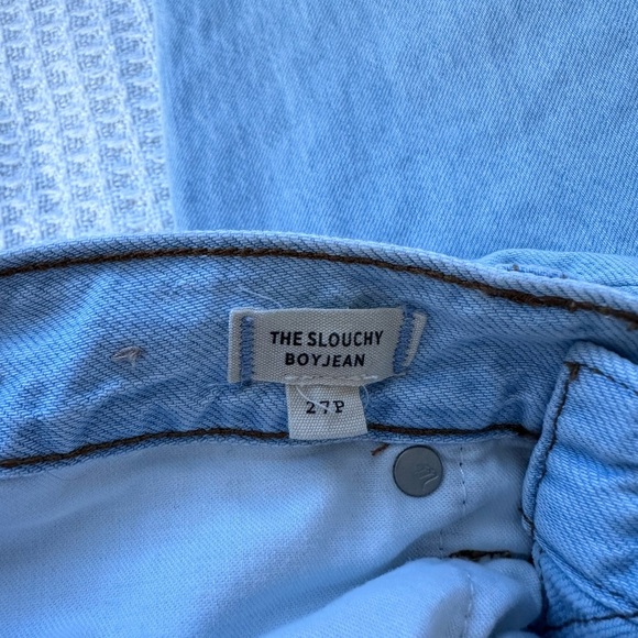 Madewell Slouchy Boyfriend Light Wash Distressed Jeans Size 27p - Picture 5 of 7